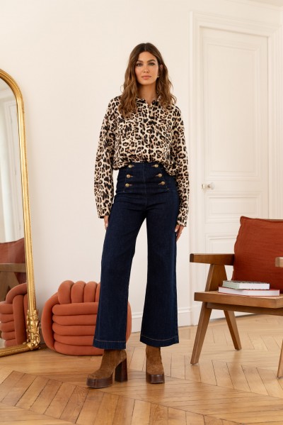 Victorine Wide Jeans with 6...