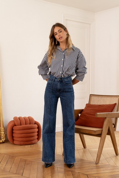 Jean wide couture avant...